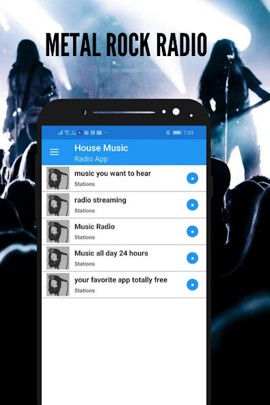 Emulate Android APK Metal Rock Radio