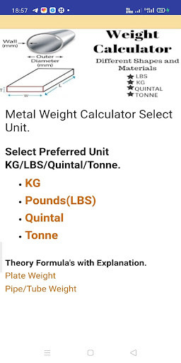 Run android online APK Metal Weight Calculator- Plate/Pipe/Bar/steel free from MyAndroid or emulate Metal Weight Calculator- Plate/Pipe/Bar/steel free using MyAndroid Run android online APK Metal Weight Calculator- Plate/Pipe/Bar/steel free from MyAndroid or emulate Metal Weight Calculator- Plate/Pipe/Bar/steel free using MyAndroid
