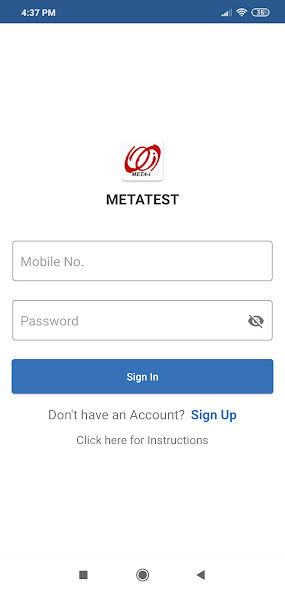Run android online APK METATEST from MyAndroid or emulate METATEST using MyAndroid
