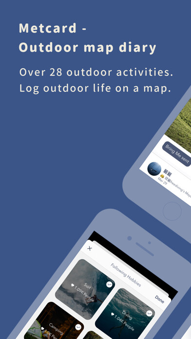 Emulate iPhone app Metcard - Outdoor map diary using MyAndroid