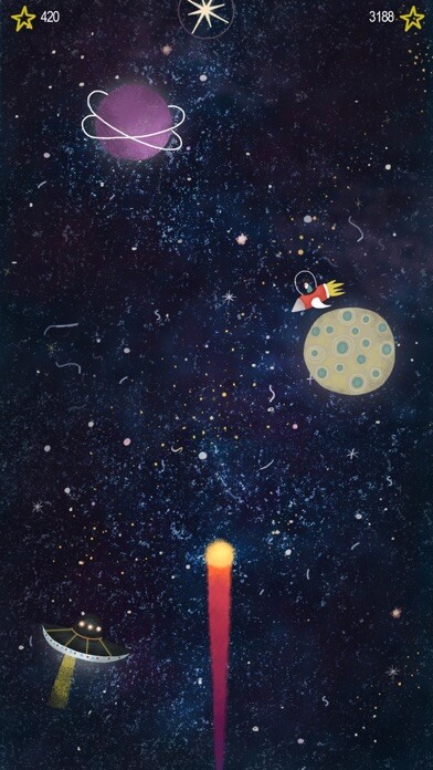 Emulate iPhone app Meteor go: endless time killer using MyAndroid
