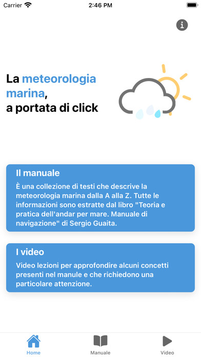 Emulate iPhone app Meteorologia marina using MyAndroid