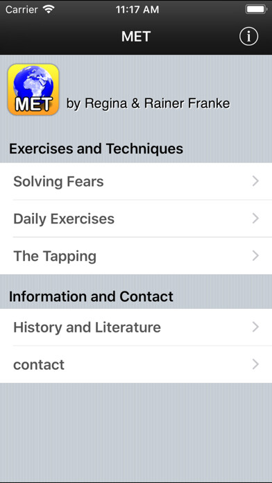Emulate iPhone app MET-Meridian Energy Techniques using MyAndroid