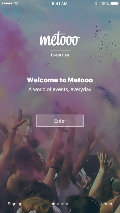 Emulate iPhone app Metooo Event Fan using MyAndroid