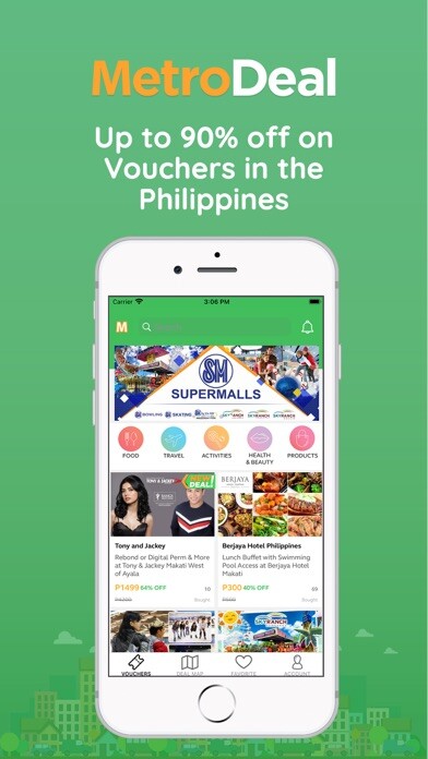 Emulate iPhone app MetroDeal:  Deals & Coupons using MyAndroid