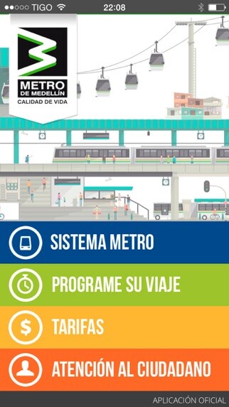 Emulate iPhone app Metro de Medellín using MyAndroid Emulate iPhone app Metro de Medellín using MyAndroid