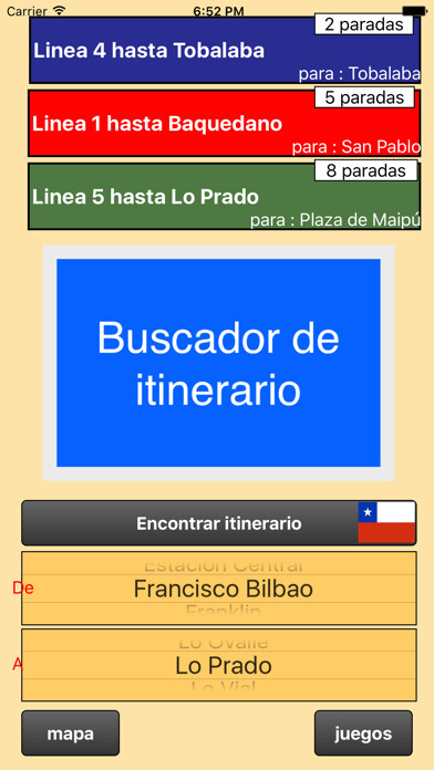 Emulate iPhone app Metro de Santiago - Mapa y Buscador de Itinerarios using MyAndroid Emulate iPhone app Metro de Santiago - Mapa y Buscador de Itinerarios using MyAndroid