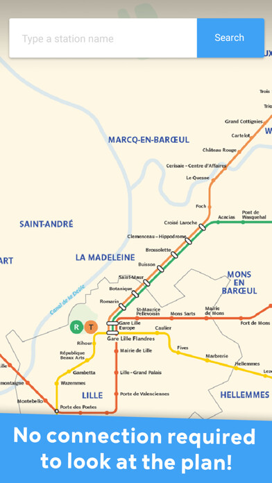 Emulate iPhone app Metro Lille - Transpole using MyAndroid