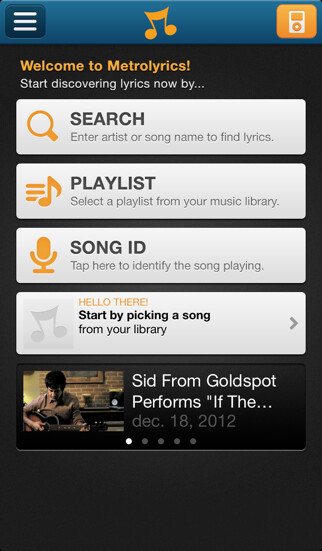 Emulate iPhone app MetroLyrics using MyAndroid Emulate iPhone app MetroLyrics using MyAndroid