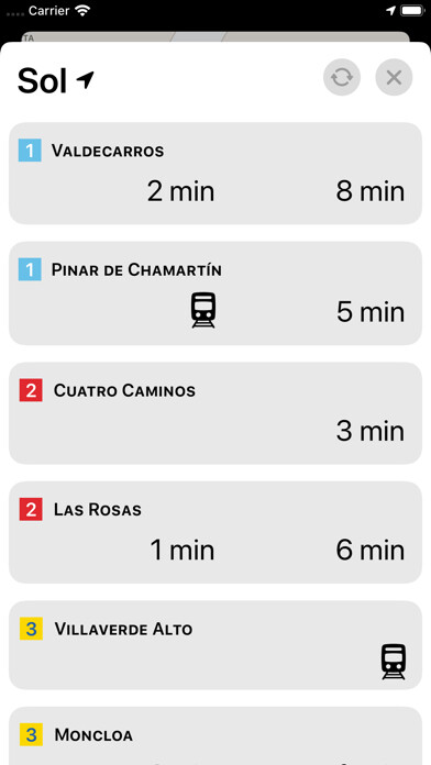 Emulate iPhone app Metro Madrid - Waiting times using MyAndroid Emulate iPhone app Metro Madrid - Waiting times using MyAndroid