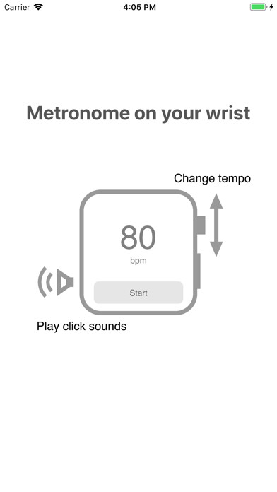 Emulate iPhone app Metronome on your wrist using MyAndroid