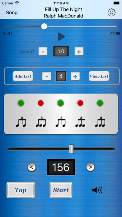 Emulate iPhone app Metronome with Music Player using MyAndroid Emulate iPhone app Metronome with Music Player using MyAndroid