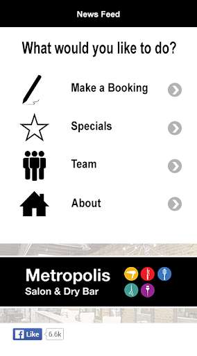 Run android online APK Metropolis Salon & Dry Bar from MyAndroid or emulate Metropolis Salon & Dry Bar using MyAndroid