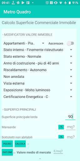 Run android online APK Metro Quadro - calcolare valore casa from MyAndroid or emulate Metro Quadro - calcolare valore casa using MyAndroid