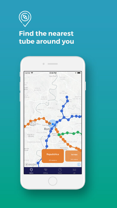 Emulate iPhone app Metro Rome: timetables & lines using MyAndroid