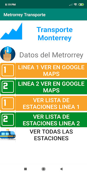 Run android online APK Metrorrey Estaciones from MyAndroid or emulate Metrorrey Estaciones using MyAndroid