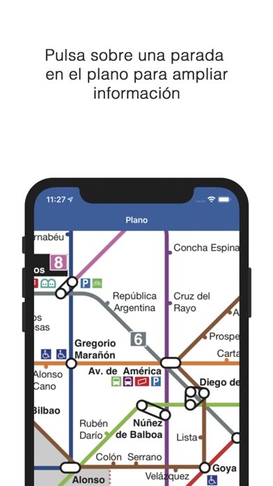 Emulate iPhone app MetroTiming - Metro Madrid using MyAndroid