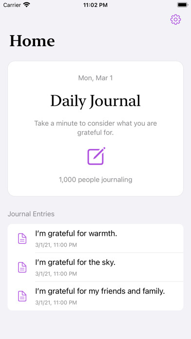 Emulate iPhone app Metta - Gratitude Journal using MyAndroid Emulate iPhone app Metta - Gratitude Journal using MyAndroid