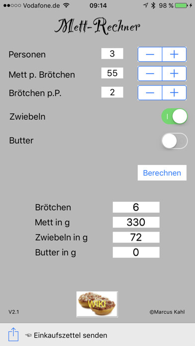 Emulate iPhone app Mett-Rechner using MyAndroid Emulate iPhone app Mett-Rechner using MyAndroid