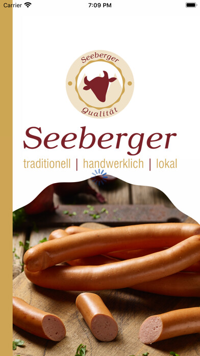 Emulate iPhone app Metzgerei Seeberger using MyAndroid