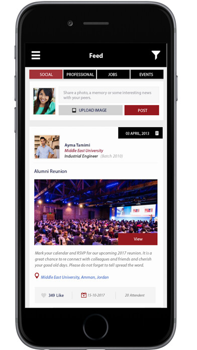 Emulate iPhone app MEU Alumni using MyAndroid