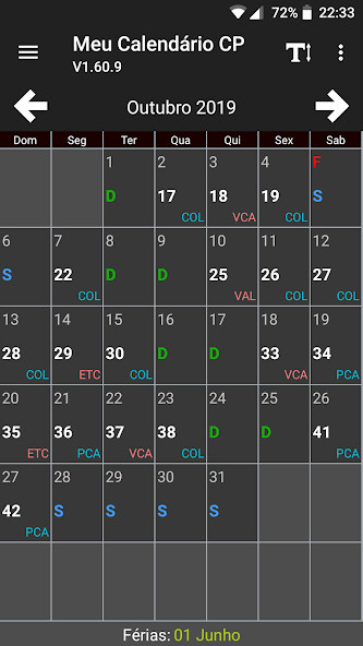 Run android online APK Meu Calendário CP from MyAndroid or emulate Meu Calendário CP using MyAndroid