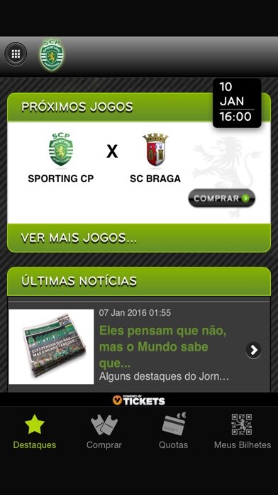 Emulate iPhone app MeuSporting using MyAndroid