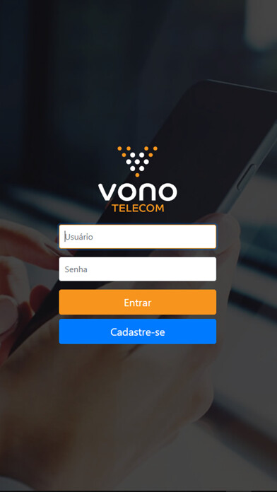 Emulate iPhone app Meu Vono PABX Virtual e Voip using MyAndroid