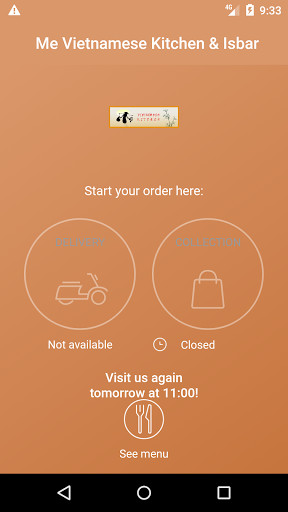 Run android online APK Me Vietnamese Kitchen & Isbar from MyAndroid or emulate Me Vietnamese Kitchen & Isbar using MyAndroid