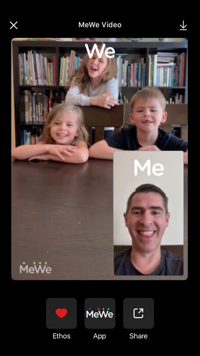 Emulate iPhone app MeWe Camera: Fun Dual-Camera using MyAndroid