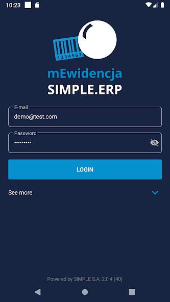 Emulate iPhone app mEwidencja using MyAndroid