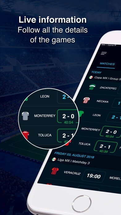 Emulate iPhone app Mexican Football Scores using MyAndroid Emulate iPhone app Mexican Football Scores using MyAndroid