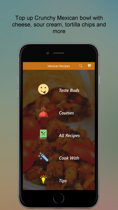 Emulate iPhone app Mexican Recipes SMART Cookbook using MyAndroid Emulate iPhone app Mexican Recipes SMART Cookbook using MyAndroid