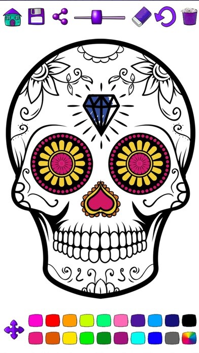 Emulate iPhone app Mexican Sugar Skull Mask – Coloring Pages using MyAndroid Emulate iPhone app Mexican Sugar Skull Mask – Coloring Pages using MyAndroid
