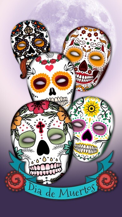 Emulate iPhone app Mexican Sugar Skull Mask using MyAndroid Emulate iPhone app Mexican Sugar Skull Mask using MyAndroid