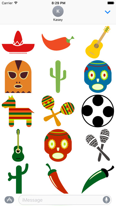 Emulate iPhone app Mexico Sticker Pack using MyAndroid
