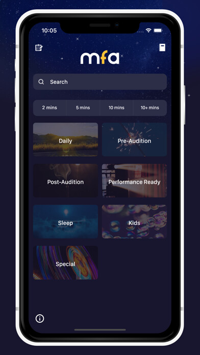 Emulate iPhone app MFA: Meditations for Actors using MyAndroid