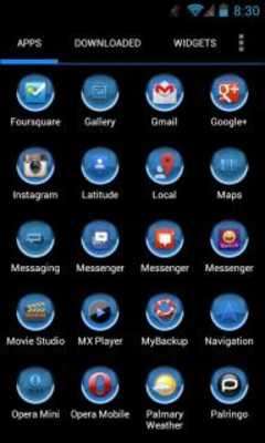 Emulate Android APK MG Blue Apex Theme