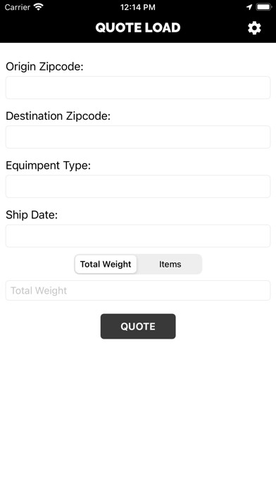 Emulate iPhone app MGN Quote TruckLoad using MyAndroid