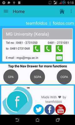Emulate Android APK MG University CGPA Calculator