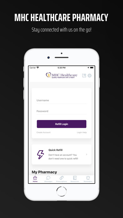 Emulate iPhone app MHC Healthcare Pharmacy using MyAndroid
