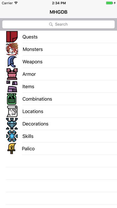 Emulate iPhone app MH Generations Database using MyAndroid Emulate iPhone app MH Generations Database using MyAndroid