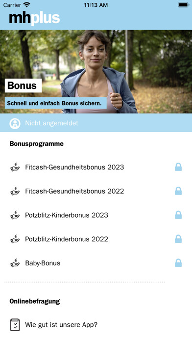 Emulate iPhone app mhplus Bonus using MyAndroid