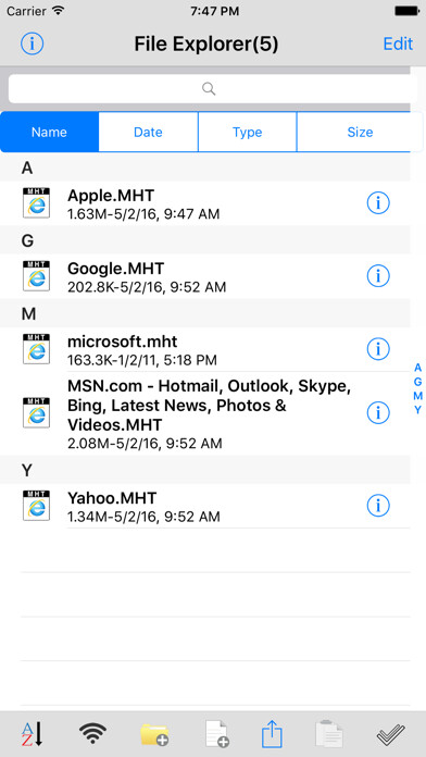 Emulate iPhone app Mht Browser using MyAndroid