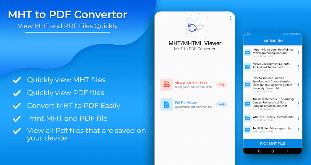 Run android online APK Mhtml Viewer: MHT to pdf from MyAndroid or emulate Mhtml Viewer: MHT to pdf using MyAndroid