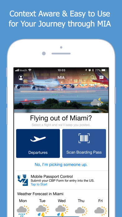 Emulate iPhone app MIA Airport Official using MyAndroid Emulate iPhone app MIA Airport Official using MyAndroid