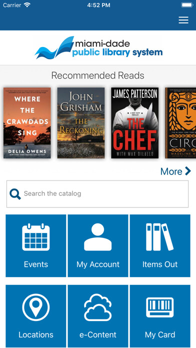 Emulate iPhone app Miami Dade Public Library using MyAndroid