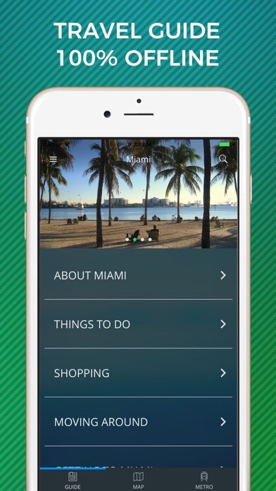 Emulate iPhone app Miami Travel Guide with Offline Street Map using MyAndroid