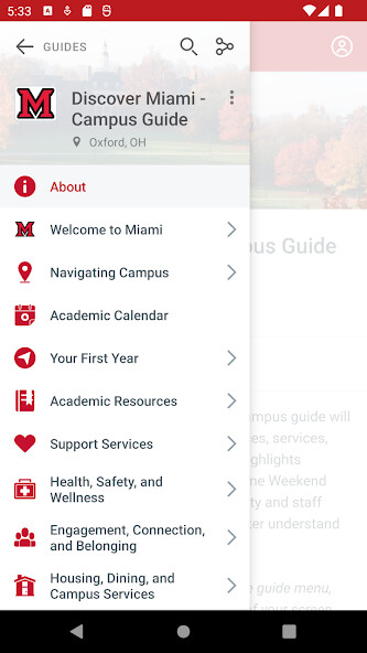 Emulate iPhone app Miami University Events using MyAndroid Emulate iPhone app Miami University Events using MyAndroid