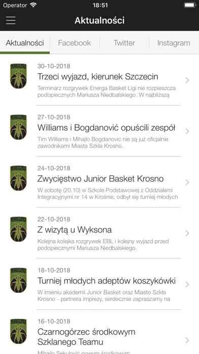 Emulate iPhone app Miasto Szkła Krosno using MyAndroid